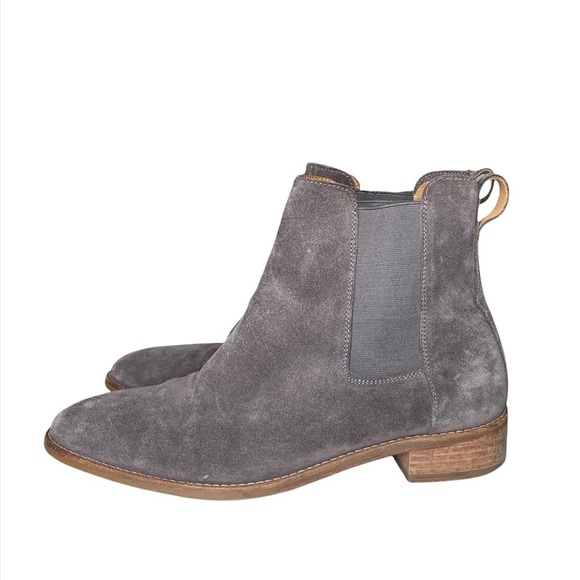 COS Suede Leather Chelsea Boots Gray EU 40 Men’s Size 8 - Picture 1 of 11